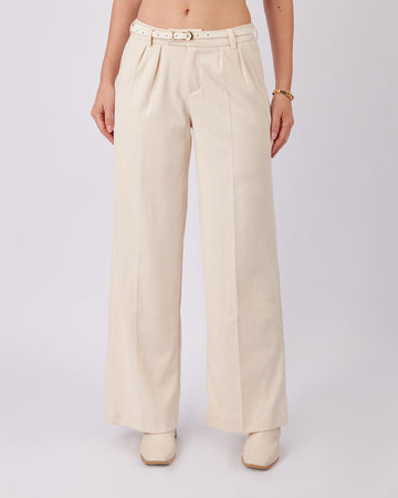 Cream Wide Leg Pants