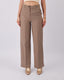 Taupe Wide Leg Striped Pants