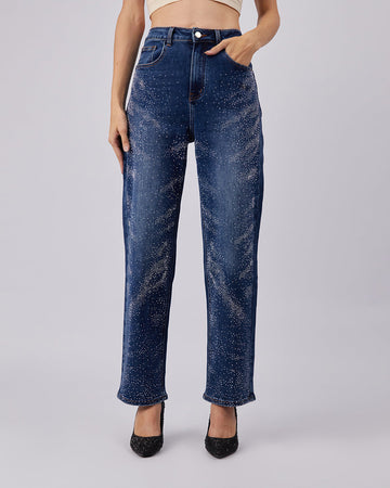 Sparkle Blue Denim Pant