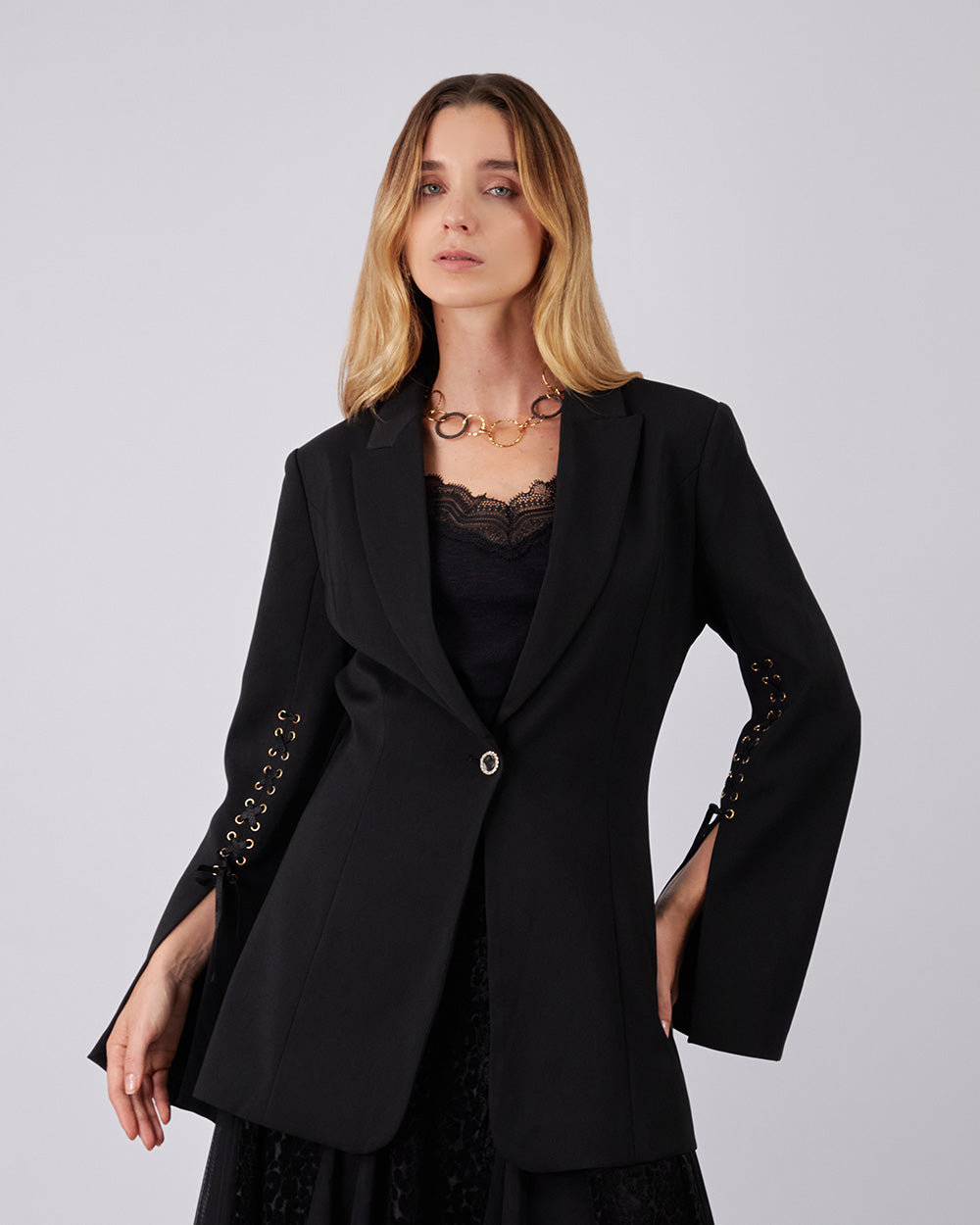 Black Blazer With Sleeves