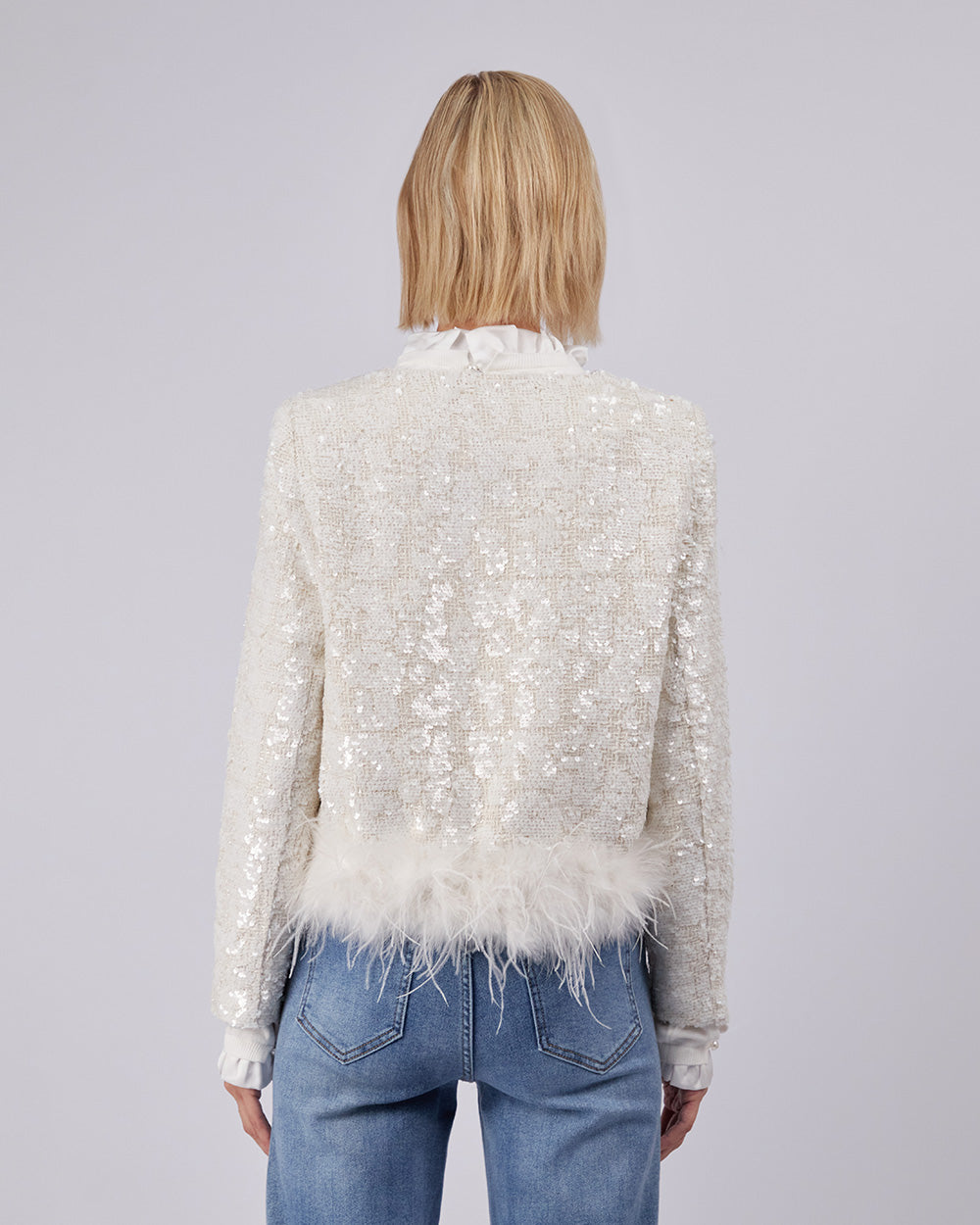 Pearl Tweed Sequin Jacket