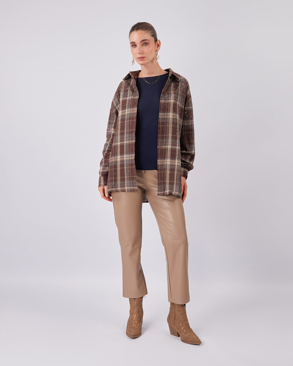 Vegabo Beige Leather Pants