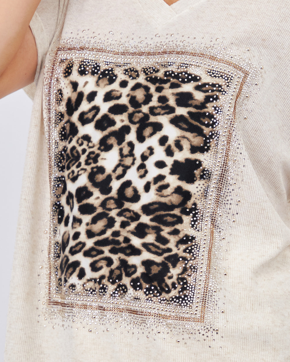 Cream Animal Print Blouse
