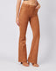 Camel Velvet Bell-Flated Trousers
