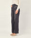 Elegant Black Wide-Leg Denim Pant