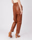 Camel Vegan Leather Pants
