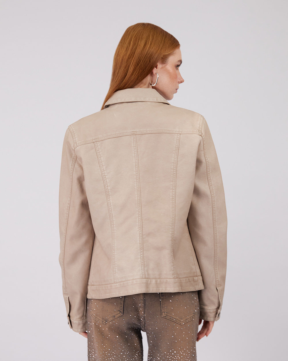 Cream Jacket Square Pockets