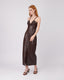 Brown Vegan Leather Dress