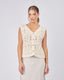 Cream Crochet Top Sequins