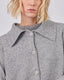 Gray Knitted Cardigan With Sparkle