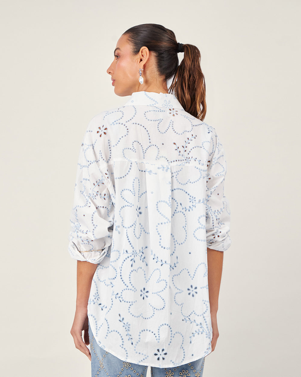 White Broderie Shirt