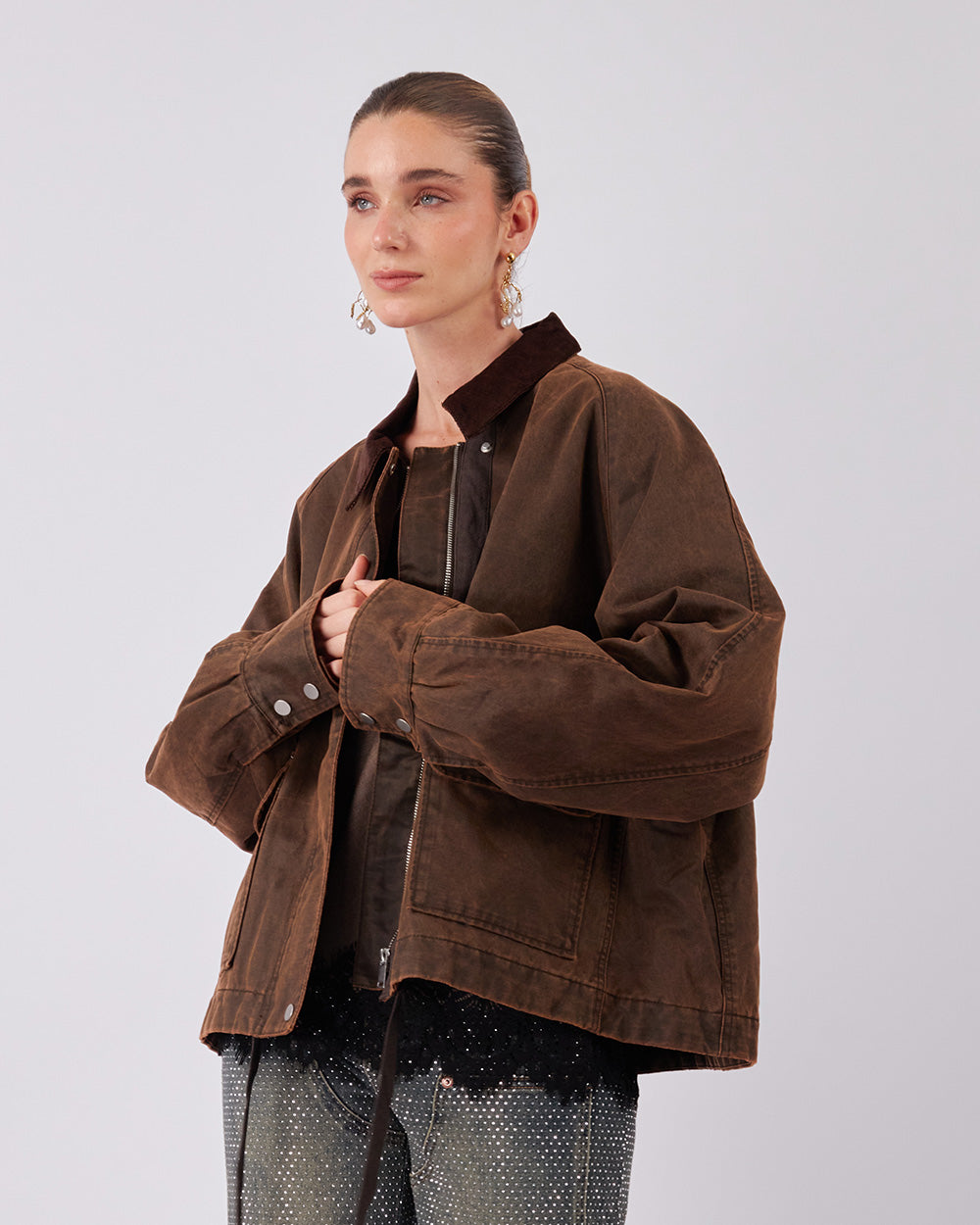 Chocolate Overside Jacket
