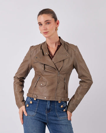 Brown Jacket Neru Collar