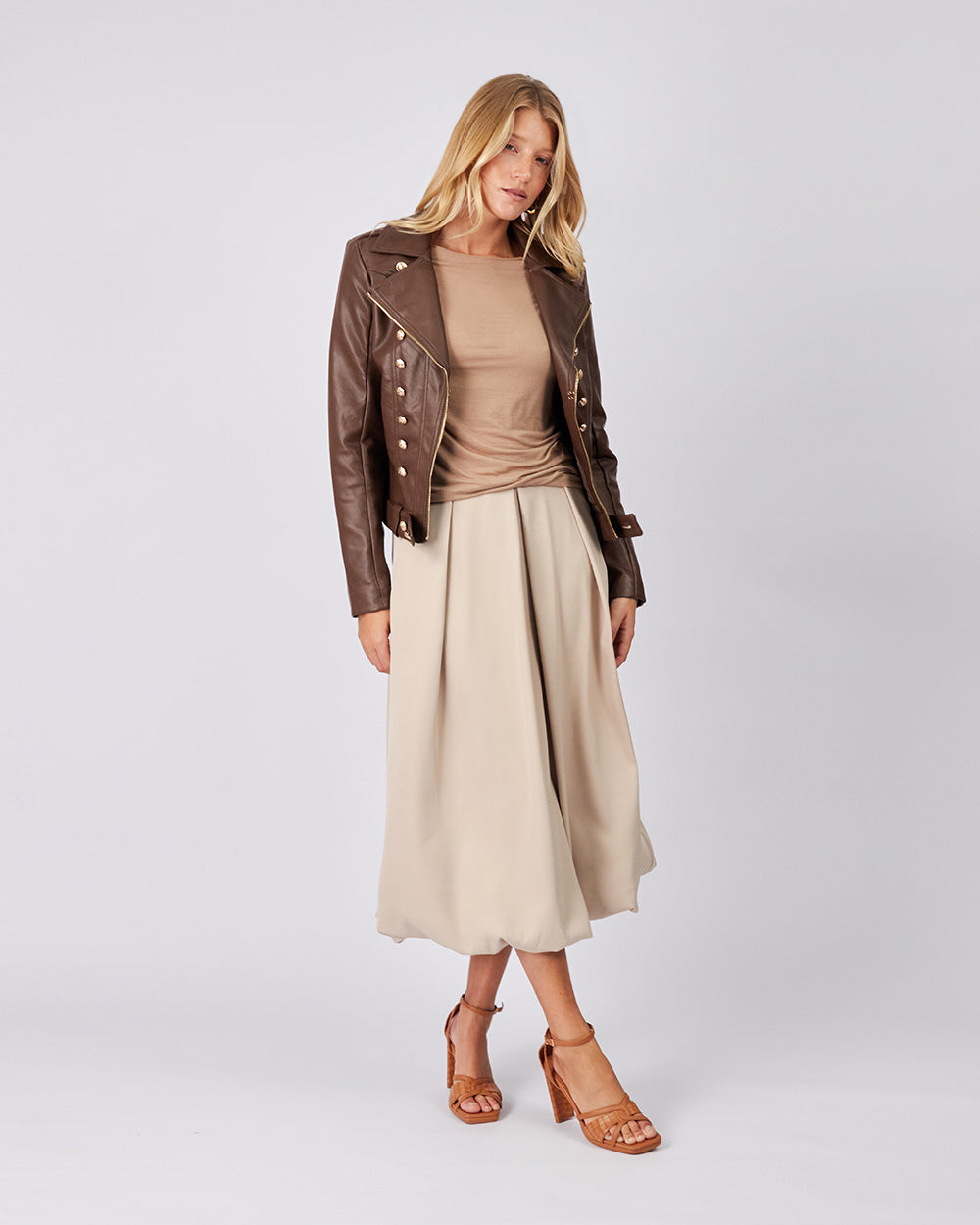 Brown Jacket Gold Buttons
