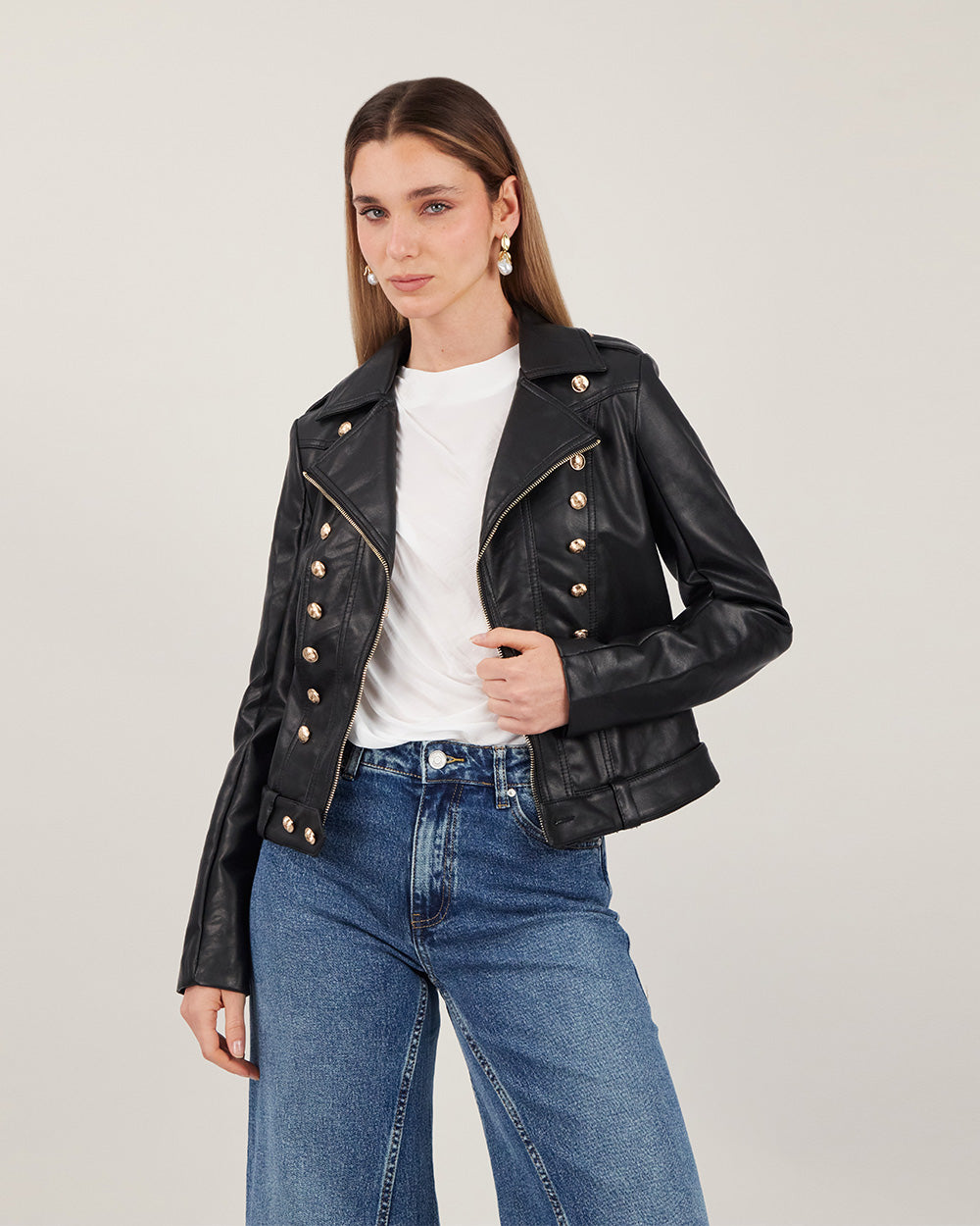Black Vegan Leather Jacket