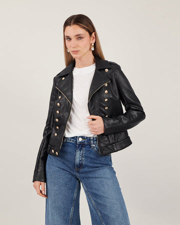 Black Vegan Leather Jacket