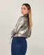 Bronze Foil Crop Jacket