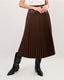 Chocolate pleated skirt