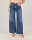 Blue Wide-Leg Denim Pants
