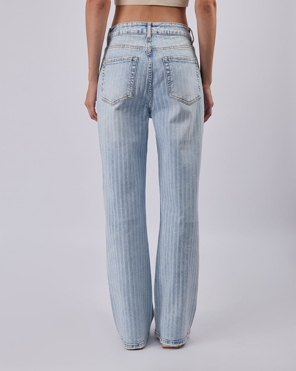 Light Blue Sparkle Denim Pants