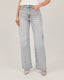 Gray Wide-Leg Denim Pants