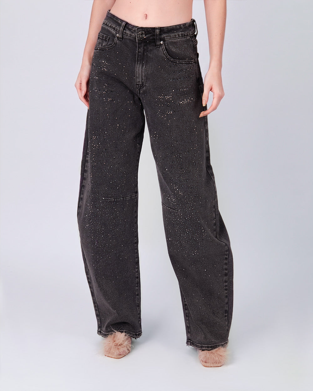 Sparkle Graphite Denim Pants