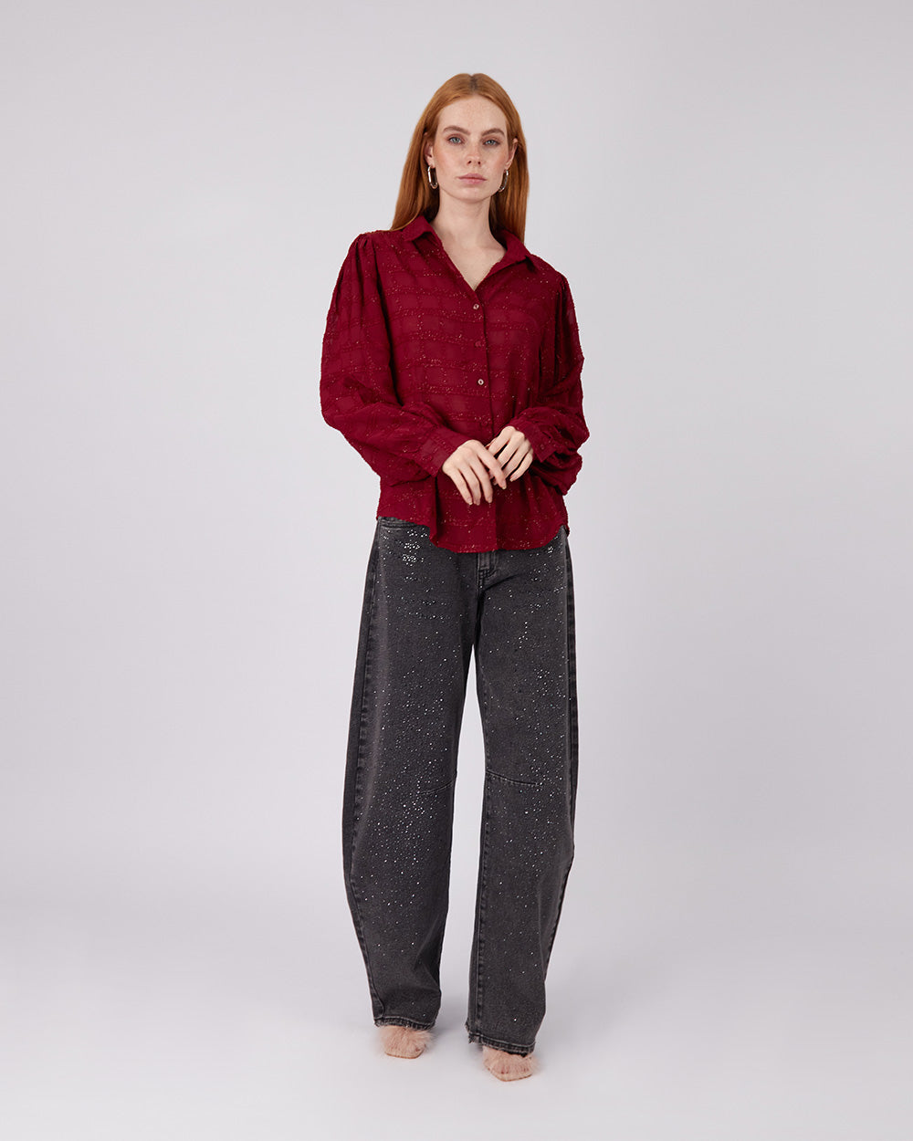 Sparkle Graphite Denim Pants