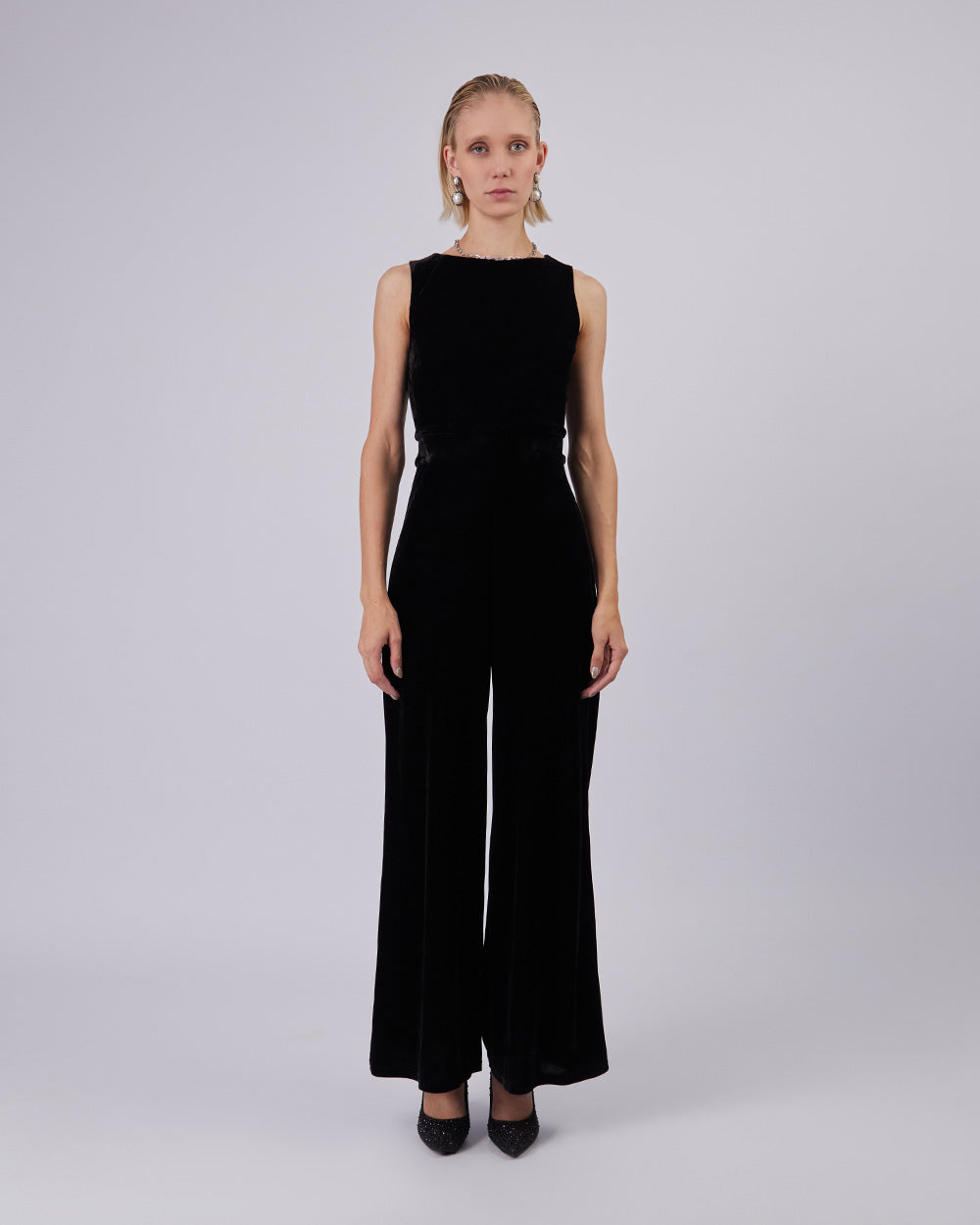 Black Velvet Jumpsuit