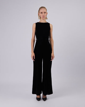 Black Velvet Jumpsuit