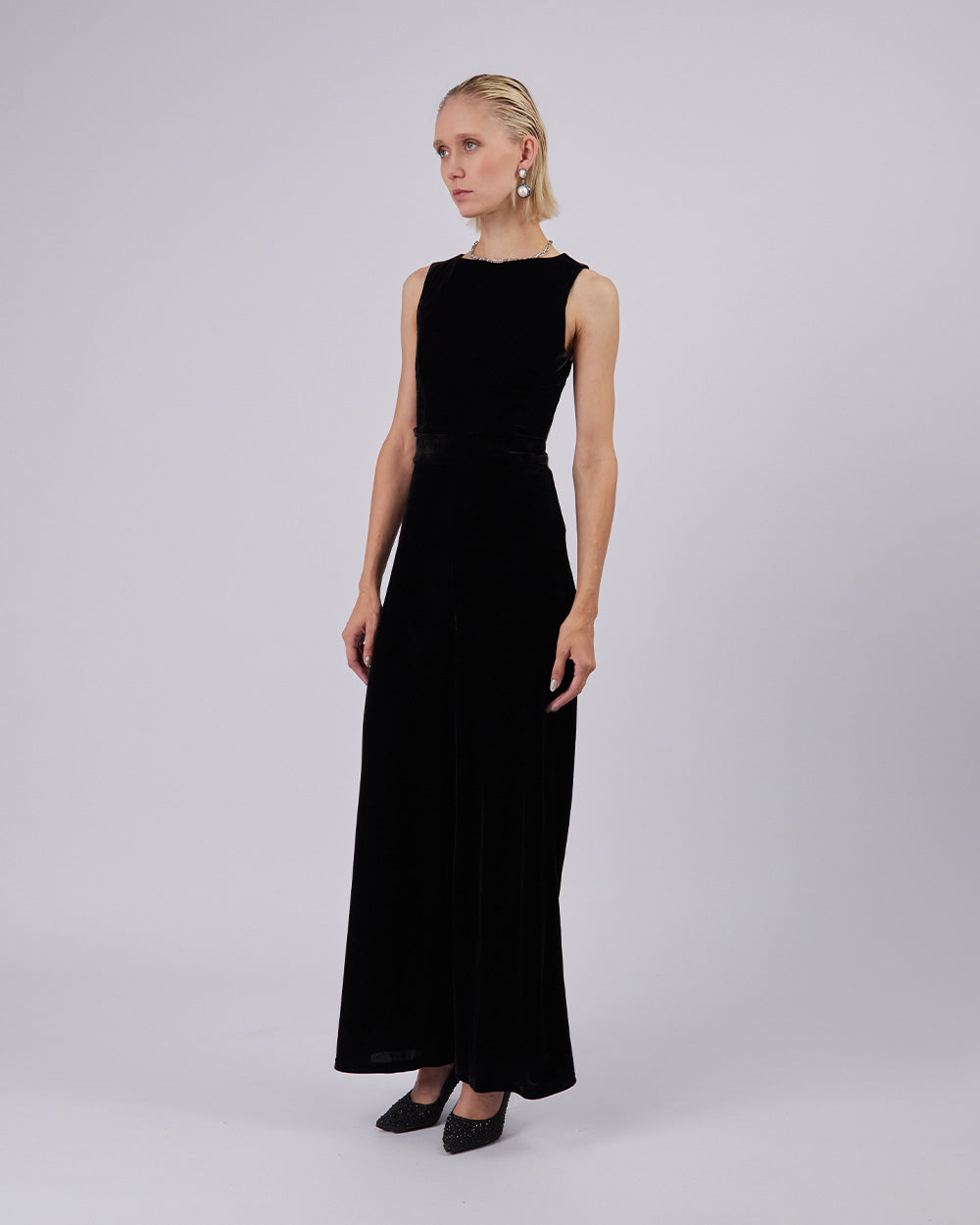 Black Velvet Jumpsuit