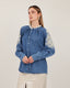 Blue Denim Pearl Blouse