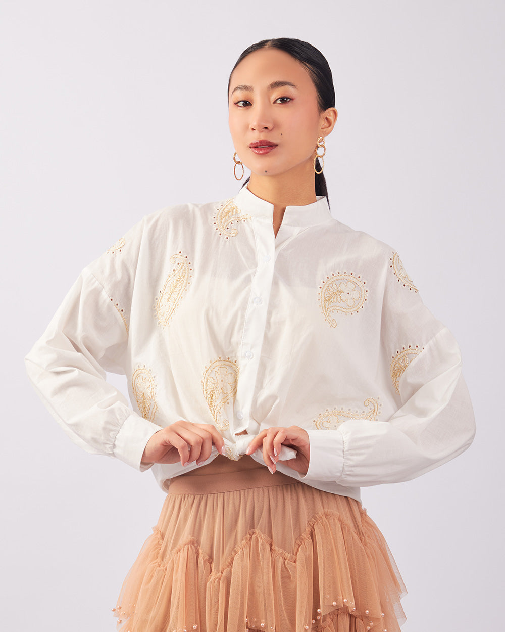 White Golden Shirt