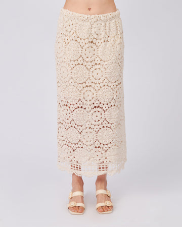 Cream Knitted Skirt