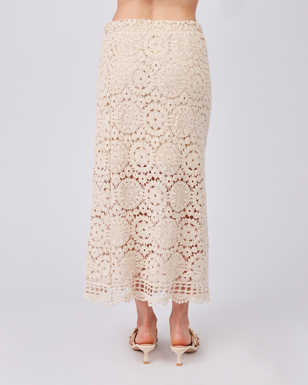 Cream Knitted Skirt
