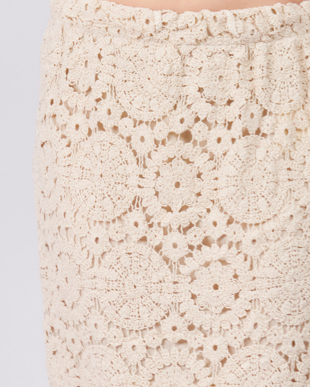 Cream Knitted Skirt