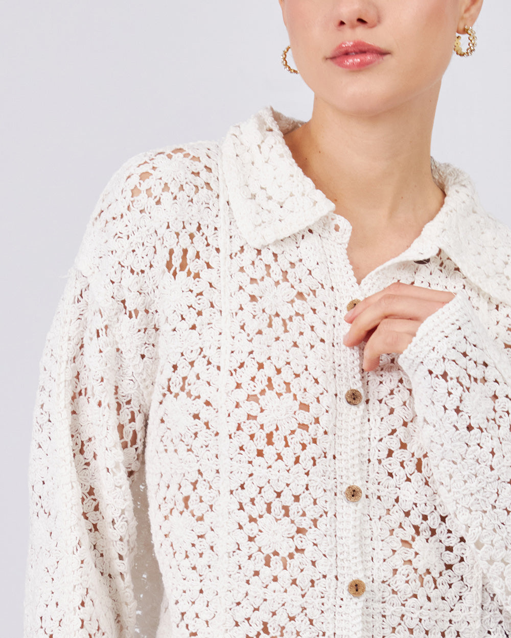 White Knitted Cardigan