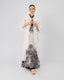 White Knitted Dress V-Neck