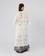 White Knitted Dress V-Neck