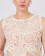 Cream Knitted Top White Tulle