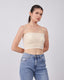 Beige Crop Top Straps