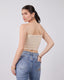 Beige Crop Top Straps