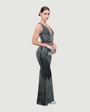 Black long sparkle dress