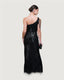 Black sequin long night dress
