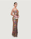 Multi Strapless Sequin Gown