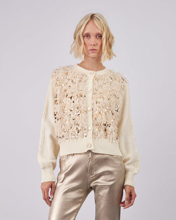 Cream Knitted Cardigan