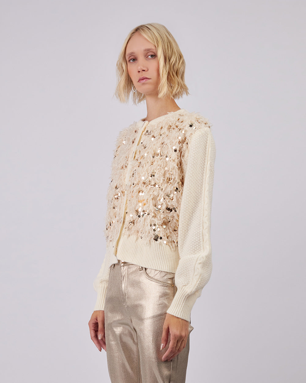 Cream Knitted Cardigan