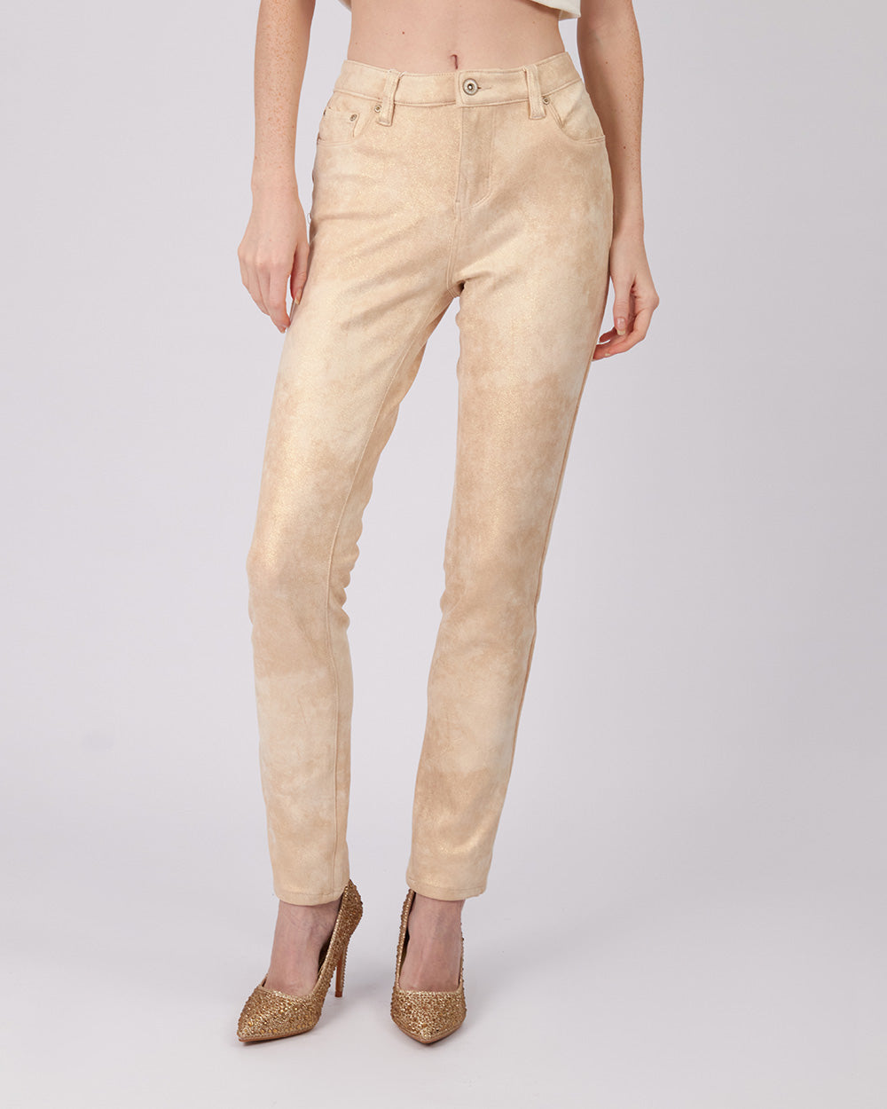 Beige Straight Leg Pant