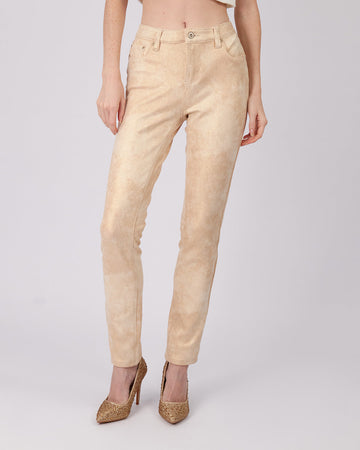 Beige Straight Leg Pant