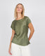 Short-Sleeved Green Blouse