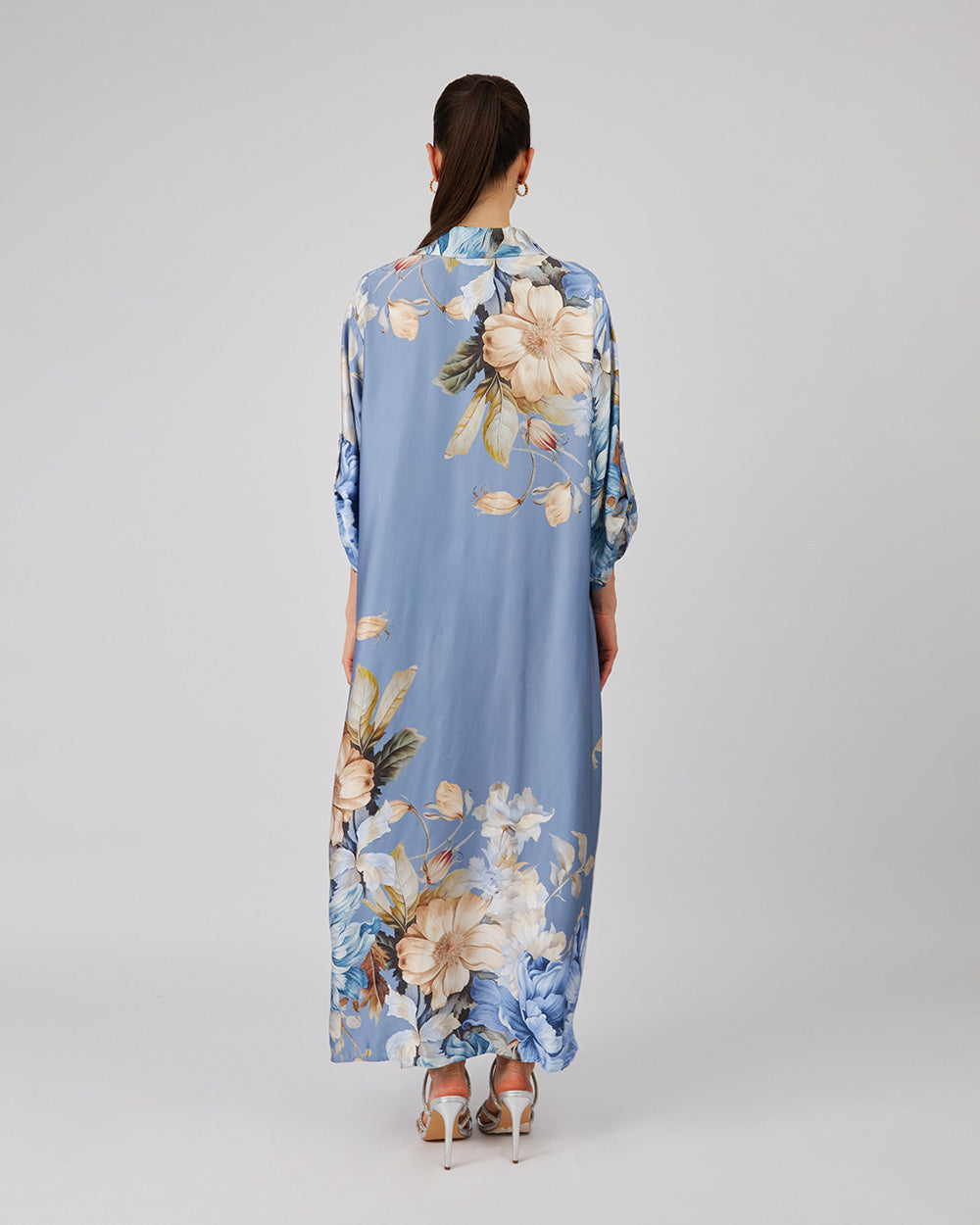 Light Blue Shirt Dress Blue Flowers